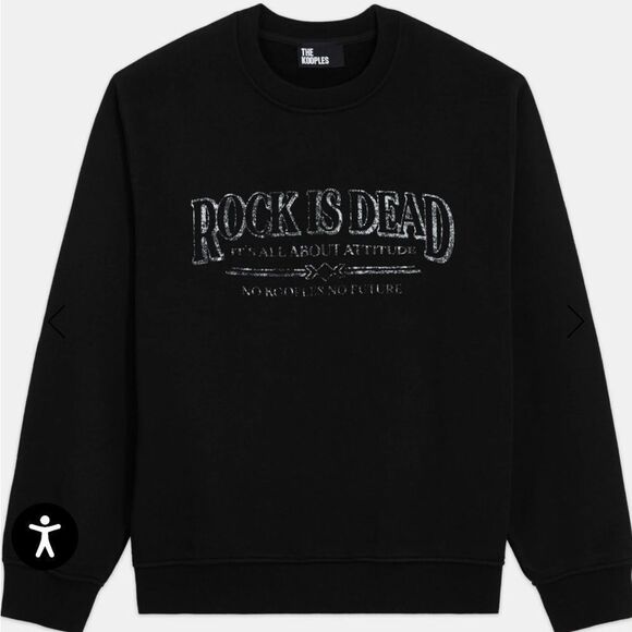 The Kooples BLACK SWEATSHIRT WITH SCREEN PRINT size 1 NWT - Picture 12 of 16